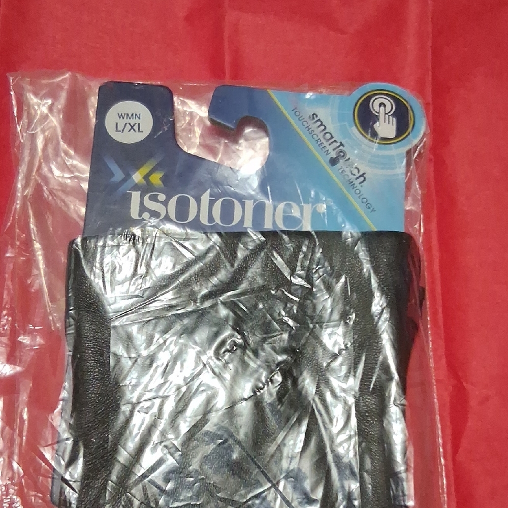 Isotoner Black Smartouch Gloves XL